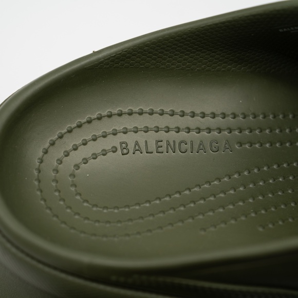 size 43 - Balenciaga Crocs Mule Green Khaki Rubber Slide Sandal Platform main image 9